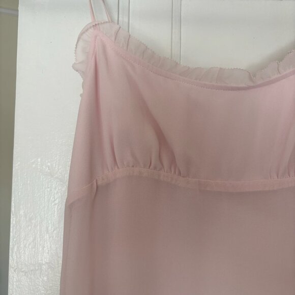Wilfred by Aritzia Soft Pink Chiffon Midi Dress – Size 2 - Picture 3 of 6